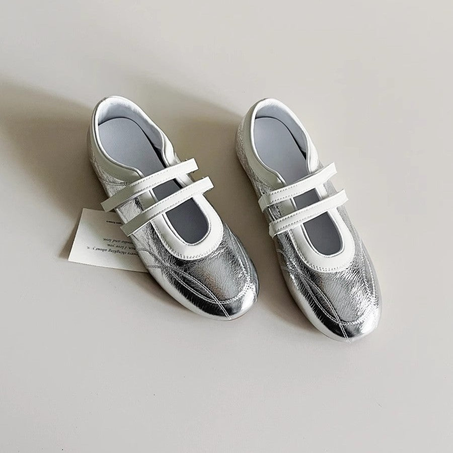 Damen Komfortable Ballerinas mit verstellbarem Riemendesign und atmungsaktiver Sohle