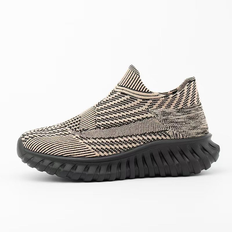 Damen Modische Strick-Sneaker mit rutschfester Sohle R&B