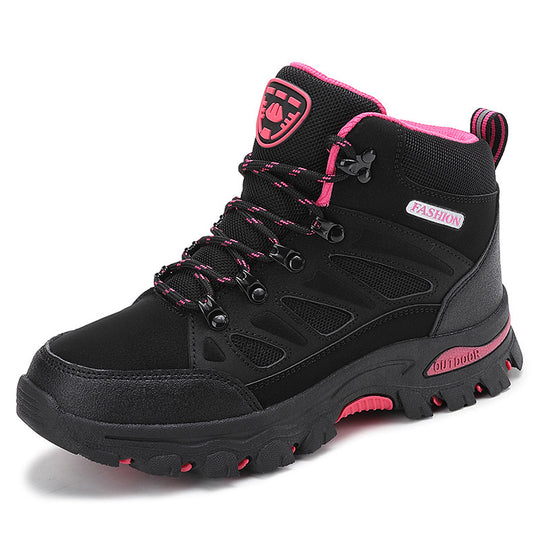 Damen nan wasserdichter knöchelhoher Trekkingstiefel mit atmungsaktivem Netzfutter und gepolstertem Schaft sowie rutschfester Profilsohle R&B