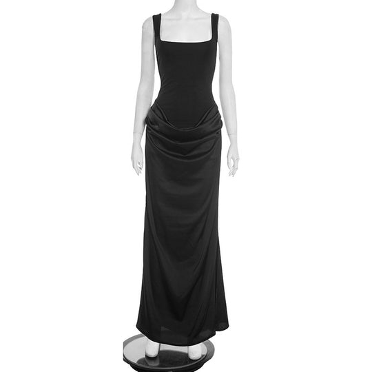 Damen Elegantes Maxikleid mit drapiertem Oberteil und schmalem Schnitt R&B
