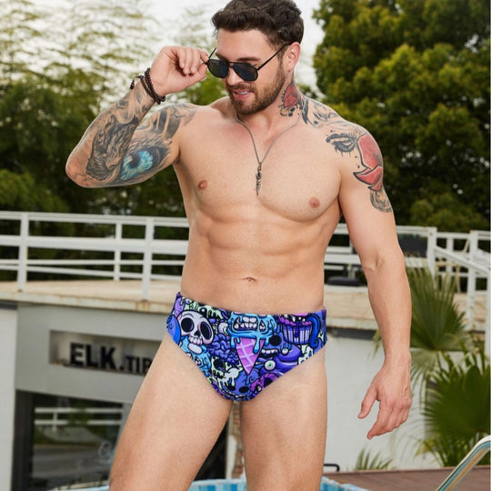 Herren Sportliche Badeshorts mit aufregendem Grafikdesign R&B