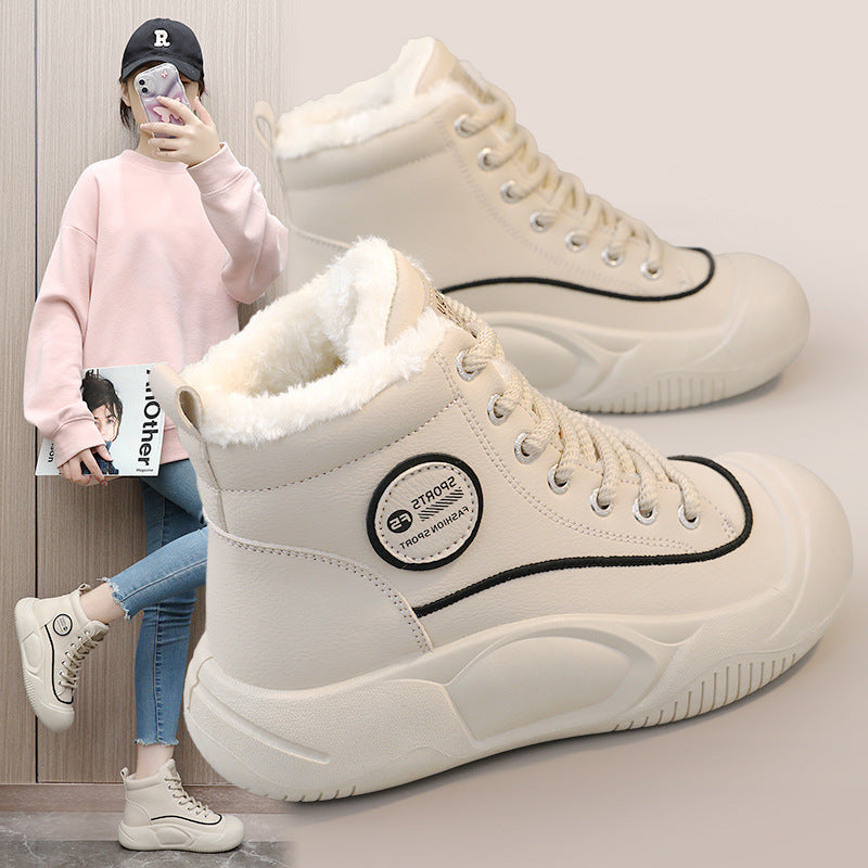 Damen Hochkomfortable Winter Sneakers mit isolierendem Fleece-Futter R&B