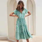 Damen Midikleid mit lockerer Passform und schickem Rüschendesign R&B