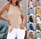 Damen ärmelloses Stricktop mit Struktur R&B