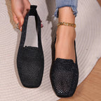 Damen Slip-On Mokassins aus atmungsaktivem Netzmaterial R&B