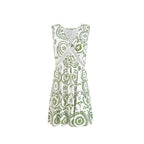 Damen Sommerkleid im eleganten A-Linien-Schnitt mit floralem Spinnennetz-Design R&B