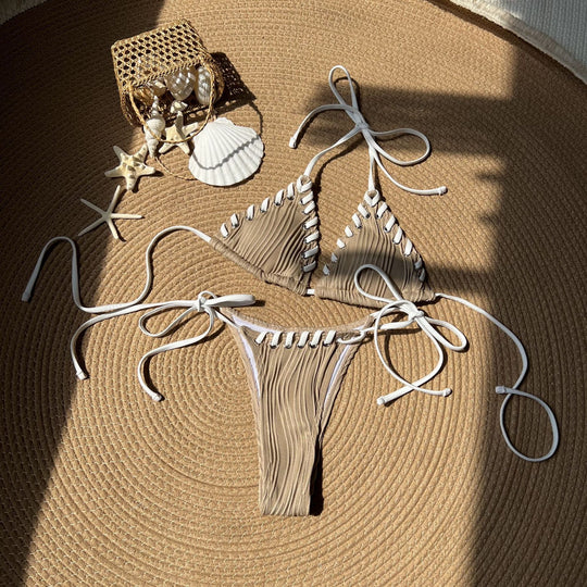 Damen Triangel-Bikini mit raffinierten Schnürdetails R&B