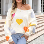 R&B | Strickpullover Mit Süßem Herzmuster