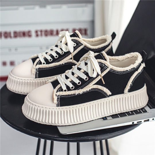 Damen Schnür-Sneaker mit trendigem Design und robustem Gummiboden R&B