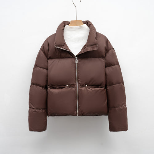 Damen hochwertige Steppjacke mit kurzem Schnitt R&B