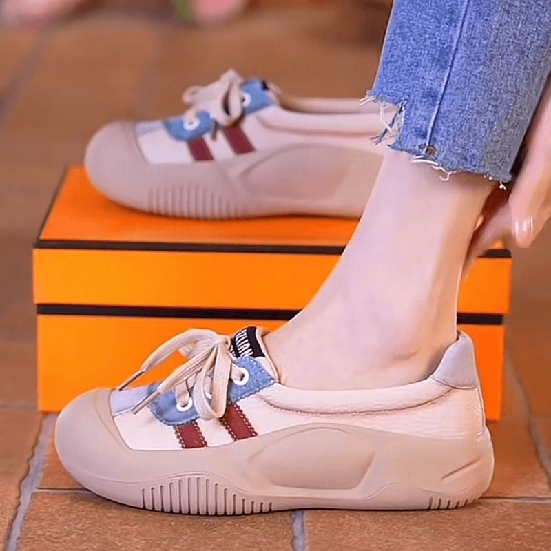 Damen Sportliche Sneaker mit modischem Schnür-Design R&B
