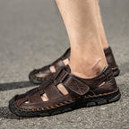 Damen Bequeme Sandalen mit verstellbarem Riemen und rutschfester Sohle R&B