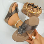 Damen Elegante und bequeme Flip-Flops mit glitzernden Akzenten R&B