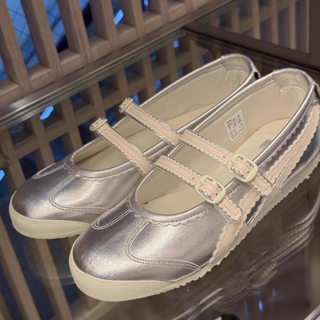 Damen Ballerinas mit verspieltem Riemendesign und hochwertiger Lederoberfläche R&B