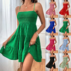 Damen Freizeitkleid mit Schmalen Trägern und Rüschendetails R&B