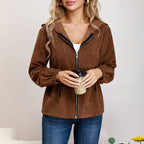 Damen Übergangsjacke mit Kordelzug und Kapuze R&B