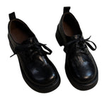 Damen Klassische Schnürschuhe mit robustem Plateau und eleganter Lederoberfläche R&B