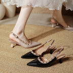 Damen Slingback-Pumps mit eleganten Strukturdetails
