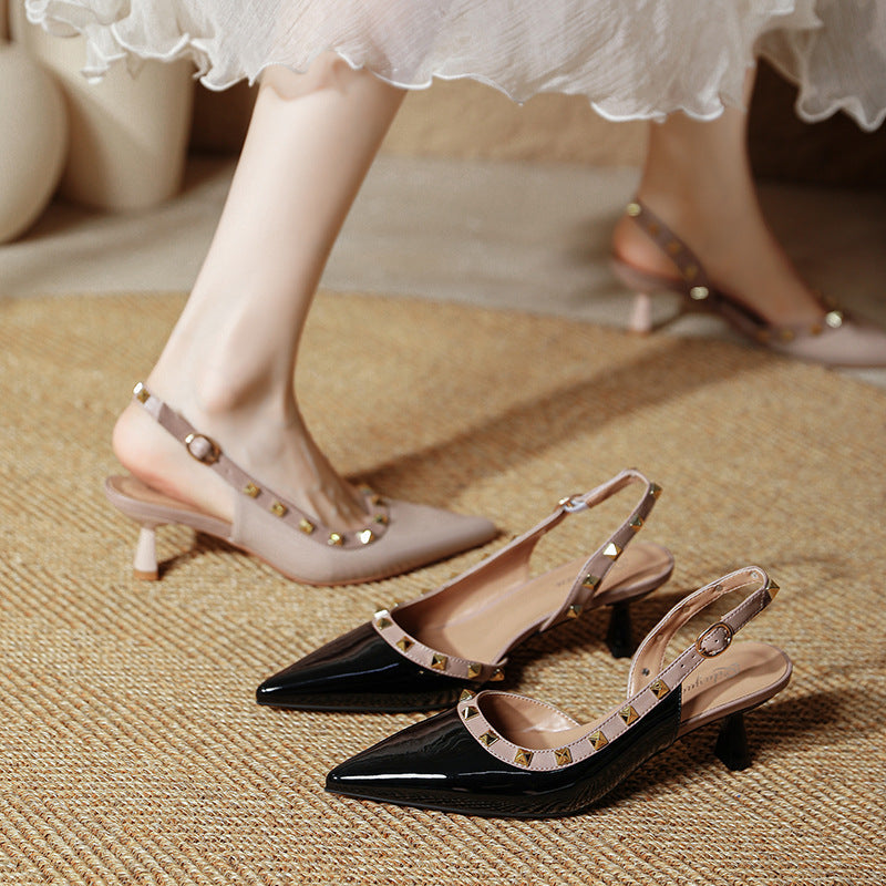 Damen Slingback-Pumps mit eleganten Strukturdetails