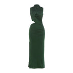 Damen Elegantes Maxikleid mit raffinierten Drapierungen und schlankem Schnitt R&B