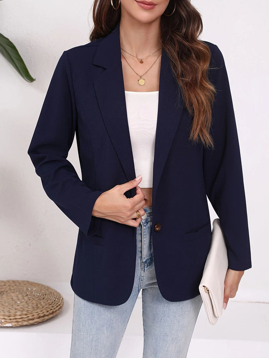 Damen eleganter Blazer mit zeitlosem Schnitt und praktischen Taschen R&B