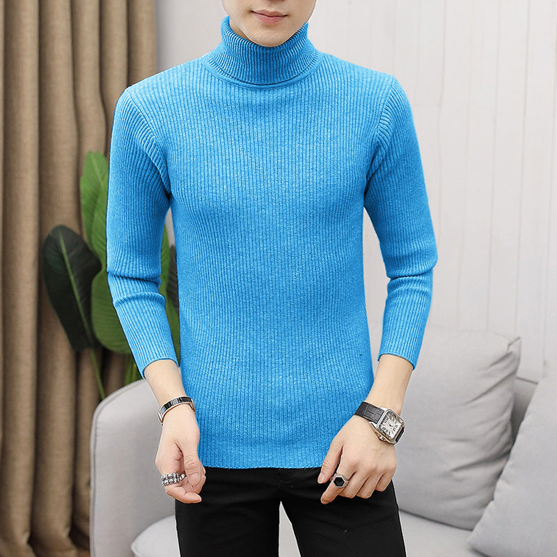 Herren hochwertiger Rollkragenpullover aus feinem Rippstrick R&B
