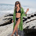 Damen modischer Strandkimono mit auffälligen Mustern R&B