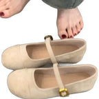 Damen elegante Ballerinas mit modischem Riemchen und komfortablem Fußbett R&B