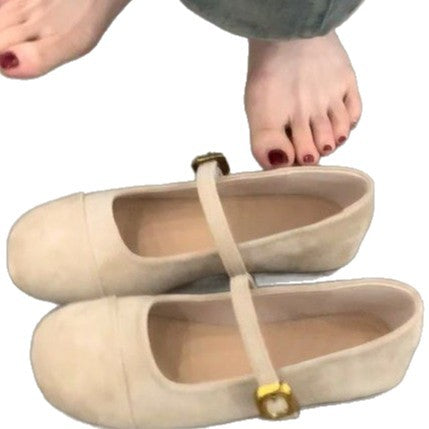 Damen elegante Ballerinas mit modischem Riemchen und komfortablem Fußbett R&B