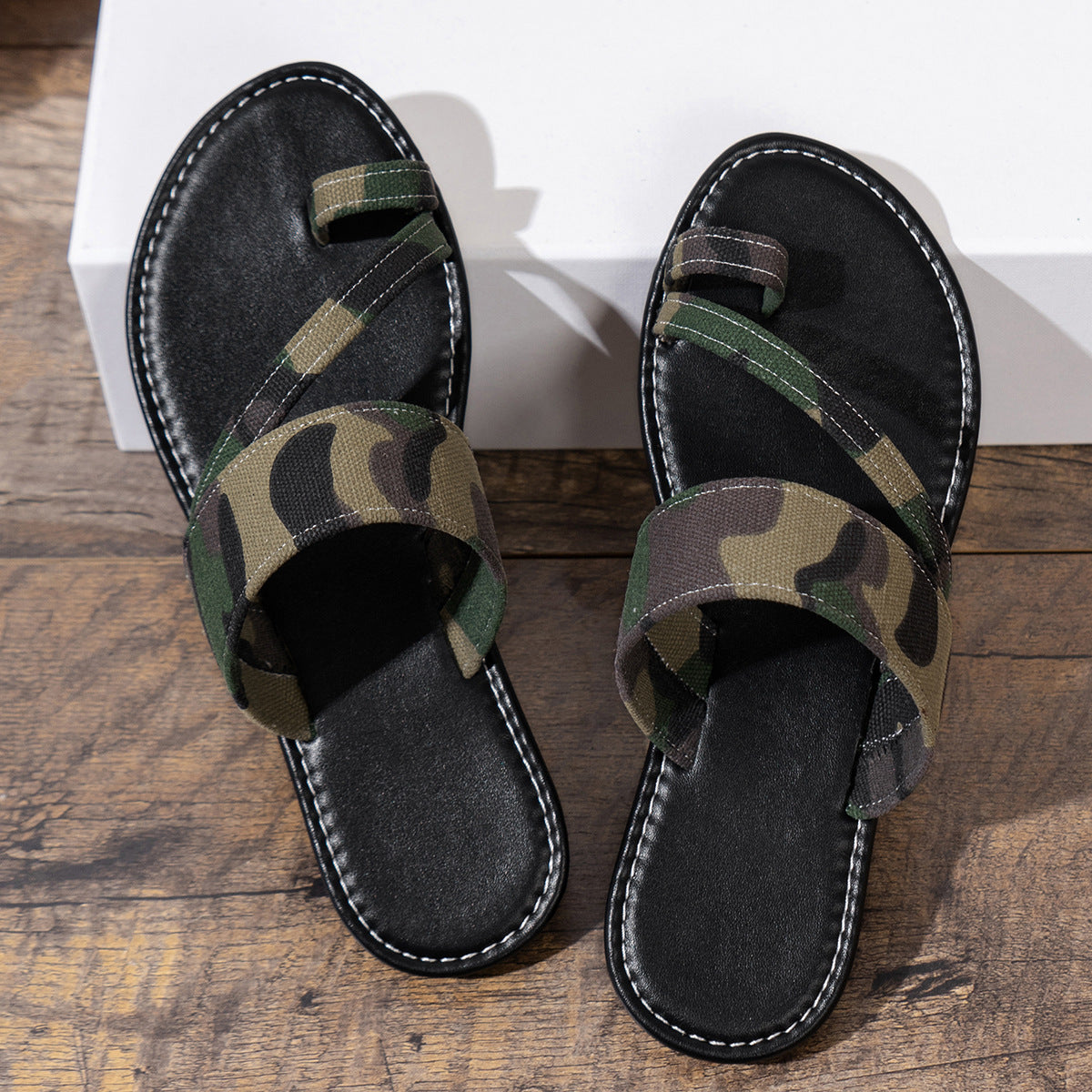 Damen Komfortsandalen mit modischem Camouflage-Design R&B