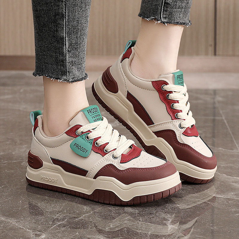 Damen modische Freizeitsneaker mit atmungsaktiver Oberflächenstruktur und rutschfester Sohle R&B