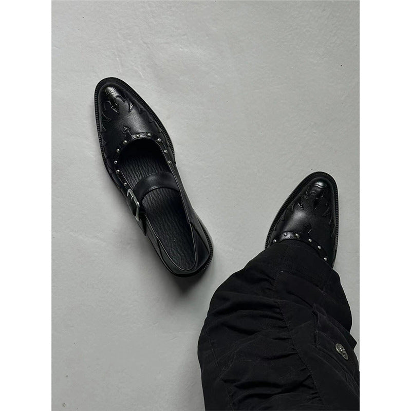 Damen elegante Schnürschuhe mit dekorativen Schnallen R&B
