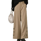 Damen Weite Hosen mit Knopfdetails R&B