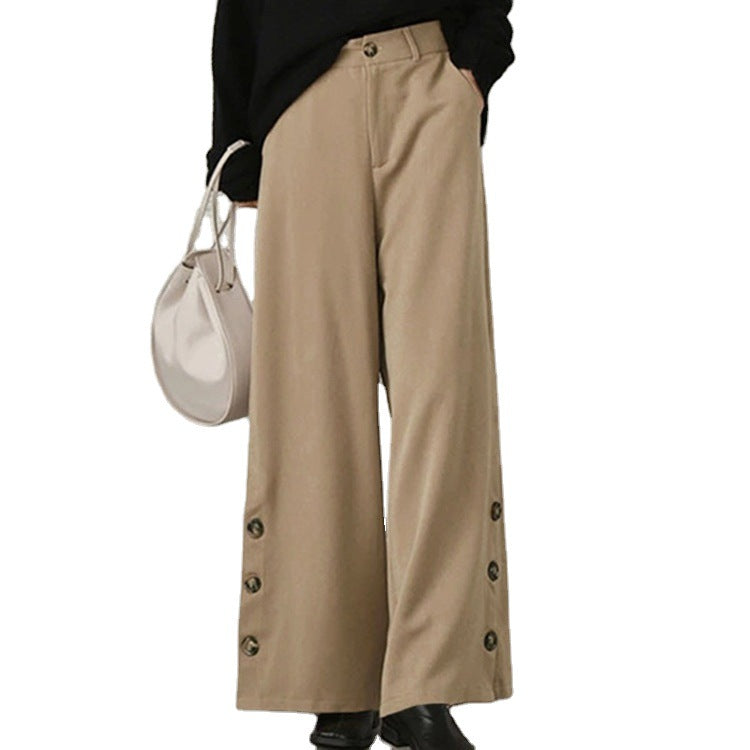 Damen Weite Hosen mit Knopfdetails R&B