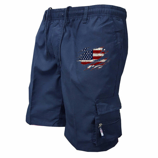 Herren Cargo-Shorts mit praktischen Seitentaschen und elastischem Bund R&B