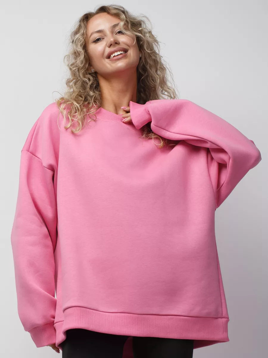 Damen lässiges Over-Sized Sweatshirt mit Oversized-Schnitt und weichen Baumwollmaterialien R&B