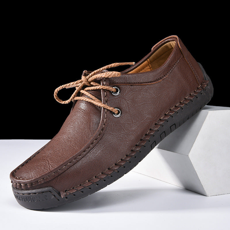 Herren Schnürschuhe im Mokassin-Stil mit rutschfester Sohle und handgenähter Verarbeitung R&B
