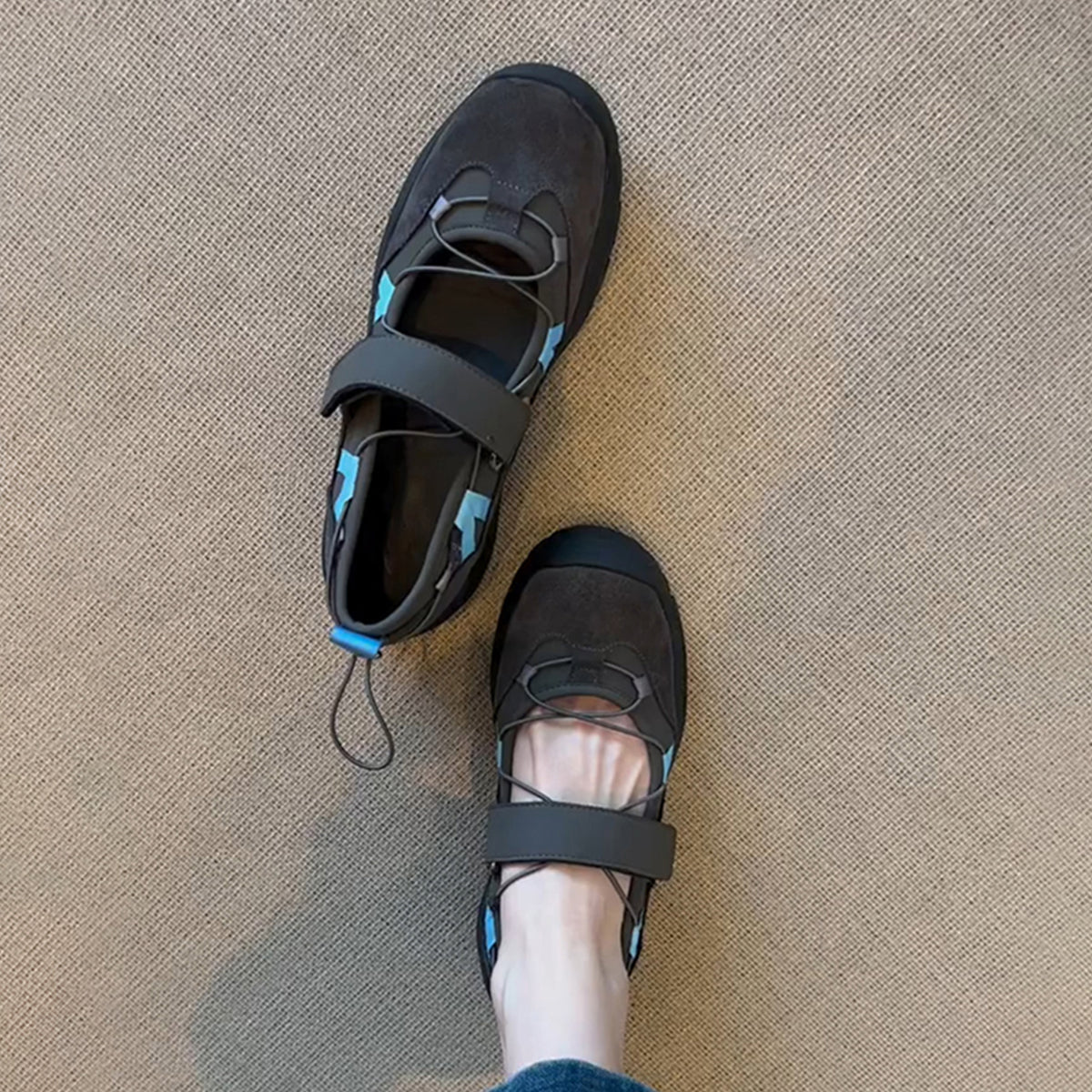Damen Outdoor-Schuhe mit praktischem Velcro-Verschluss und atmungsaktivem Obermaterial R&B