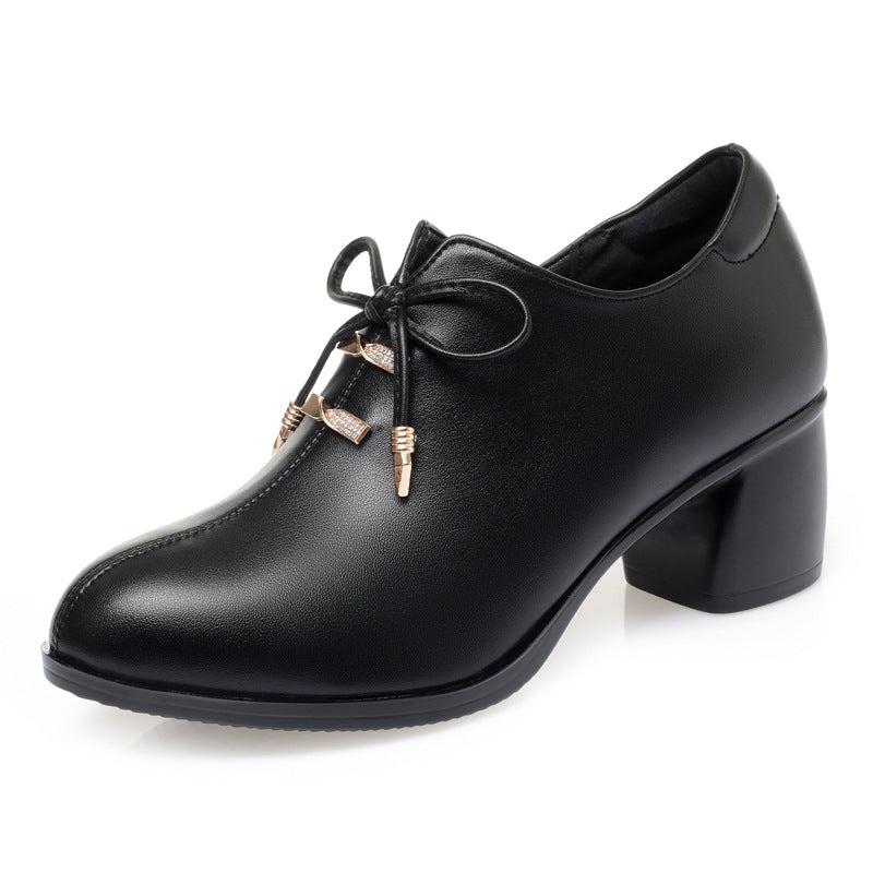 Damen Elegante Schnürstiefeletten mit dekorativen Schmuckdetails und komfortablem Blockabsatz R&B