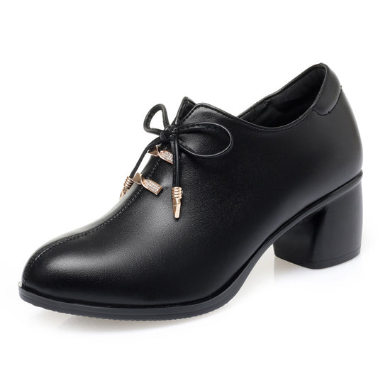 Damen Elegante Schnürstiefeletten mit dekorativen Schmuckdetails und komfortablem Blockabsatz R&B
