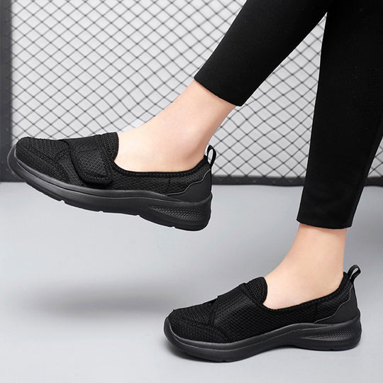 Damen Atmungsaktive Slip-On Sneakers mit praktischem Klettverschluss R&B