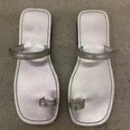 Damen eleganten Zehentrenner-Sandalen mit modischem Riemendesign und komfortablem Fußbett R&B