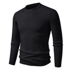 Herren modischer Strickpullover mit strukturiertem Zopfdesign R&B