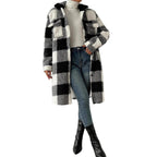 Damen Kuschelige Karojacke R&B