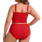 Damen Hochtailliertes Bikiniset mit Rippdetail und Komfortbund R&B