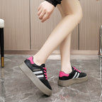 Damen modische Sneaker mit plattenförmigem Schnitt und auffälligen Schnürsenkeln R&B