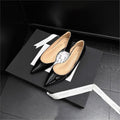 Damen spitze Ballerina-Pumps mit elegantem Glanz R&B