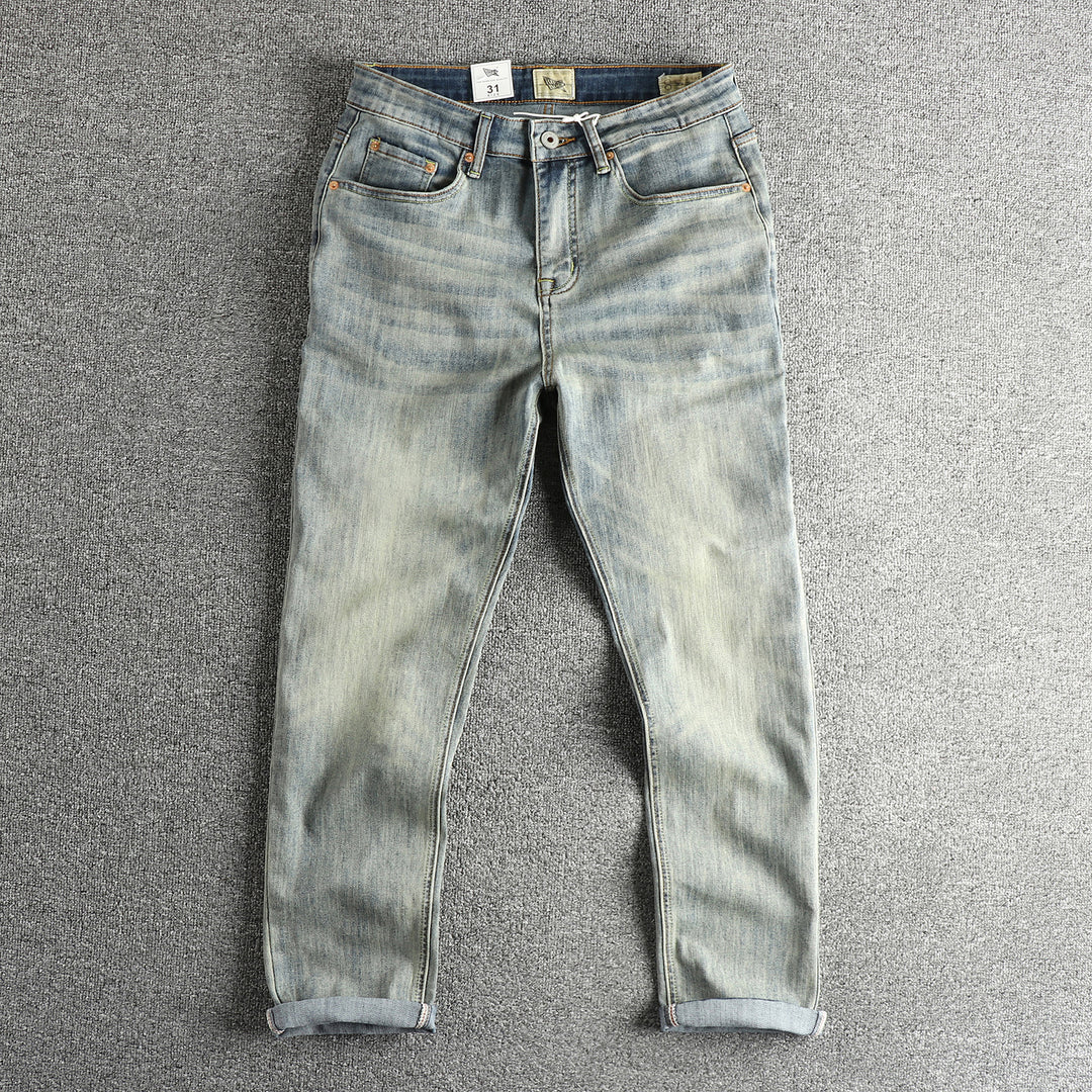Damen Slim-Fit Jeans mit bequemer Passform und lässigem Vintage-Look R&B