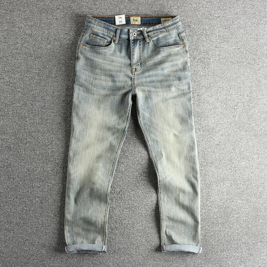 Damen Slim-Fit Jeans mit bequemer Passform und lässigem Vintage-Look R&B