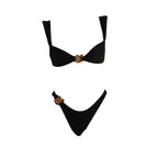 Damen Luxuriöser Bikini mit elegantem Goldakzent R&B